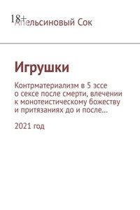 Игрушки. Контрматериализм в 5 эссе о сексе после смерти, влечении к монотеистическому божеству и притязаниях до и после… 2021 год