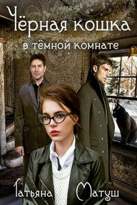 Черная кошка в темной комнате